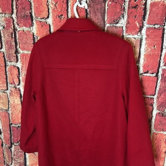 Talbots Red Women’s Coat 100% Wool red Vintage coat size 8 - Picture 8 of 16